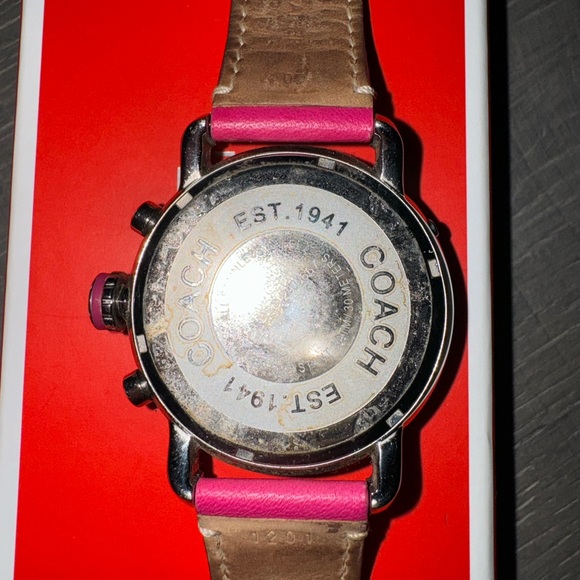 Coach Watch with Pink Leather Band - Picture 9 of 12